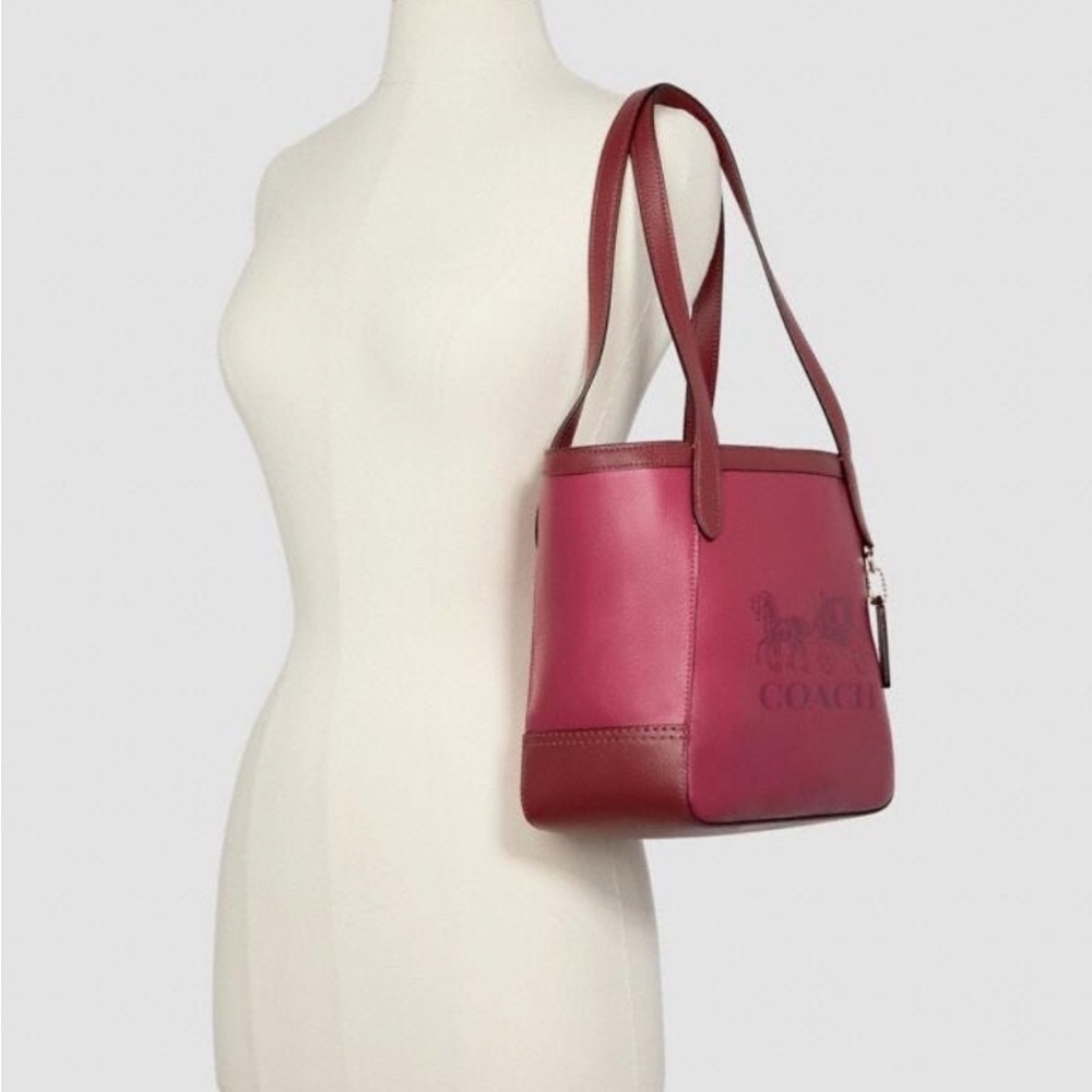 Coach Tote 27 Colorblock with Horae and Carriage - Picture 2 of 10